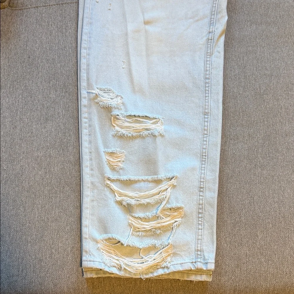 Zara Light Wash Distressed Jeans